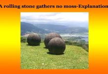 A rolling stone gathers no moss-Explanation A rolling stone gathers no moss-Explanation