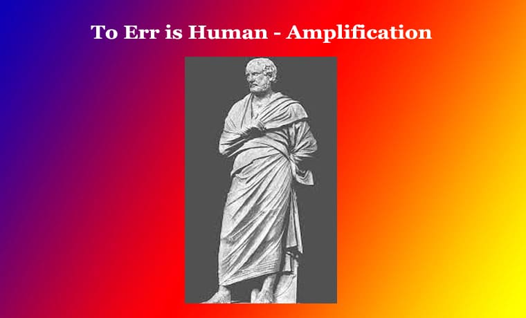To Err is Human-Amplification 1 To Err is Human - Amplification