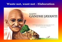 Waste not, want not – Elaboration Waste not, want not - Elaboration